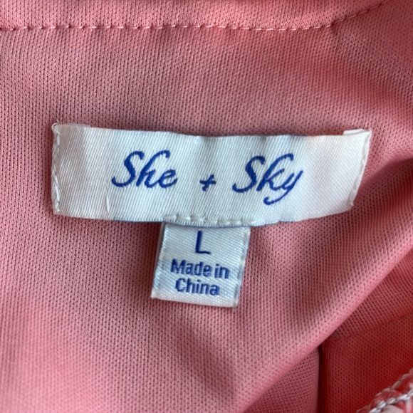 •She + Sky• Tiered Blousy Sleeveless Dress - Size Large - Picture 2 of 8